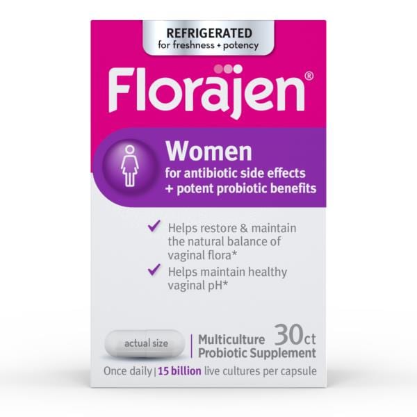 【未使用】FloralVinesTribalRug120×170 Florajen Multiculture Probiotic Supplement, Women, Capsules