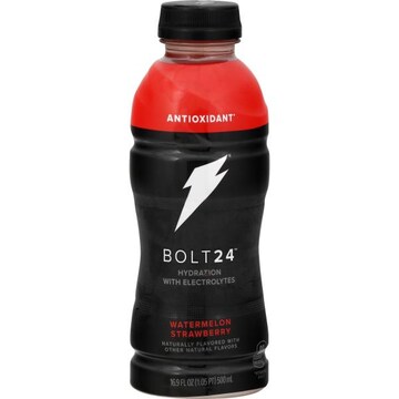 Bolt 24 Hydration with Electrolytes, Watermelon Strawberry, 16.9oz