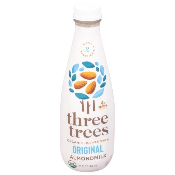 Three Trees Almond Milk, Organic, Original, Unsweetened Publix Super