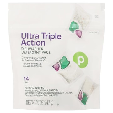 Publix Dishwasher Detergent Pacs, Ultra Triple Action