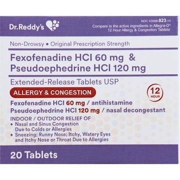 Dr. Reddy's Fexofenadine Er 12 Hour 20 Cou Nt Tablets