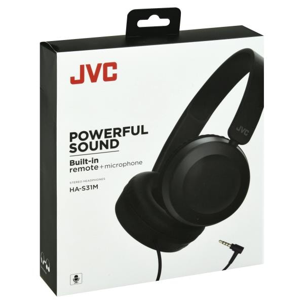 JVC Stereo Headphones, Powerful Sound, Carbon Black | Publix Super Markets