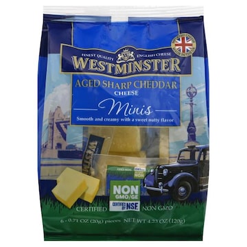 Westminster Cheese, Aged Sharp Cheddar, Minis