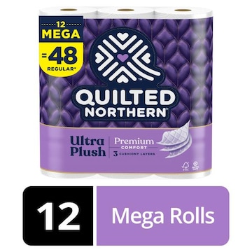 Quilted Northern Toilet Paper, Unscented, Mega Rolls, 3-Ply