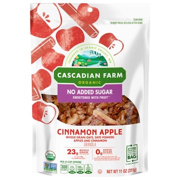 Cascadian Farm Organic No Added Sugar Cinnamon Apple Granola