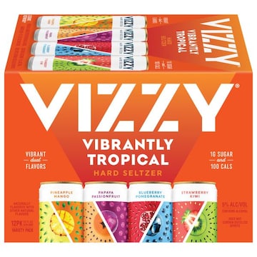 Vizzy Hard Seltzer, Vibrantly Tropical, Variety Pack, 12 Pack