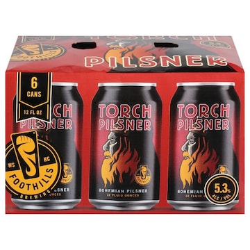 Foothills Brewing Beer, Bohemian Pilsner, Torch Pilsner