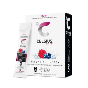 Celsius On The Go Energy Drink Mix, Berry Packets