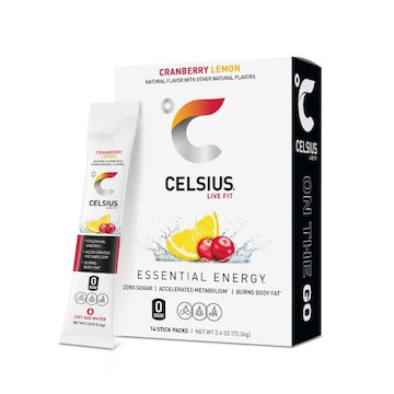 Celsius On The Go Energy Drink Mix, Cranberry Lemon Packets