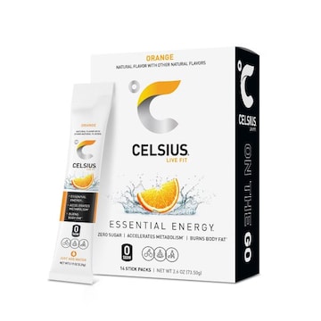 Celsius On The Go Energy Drink Mix, Orange Packets