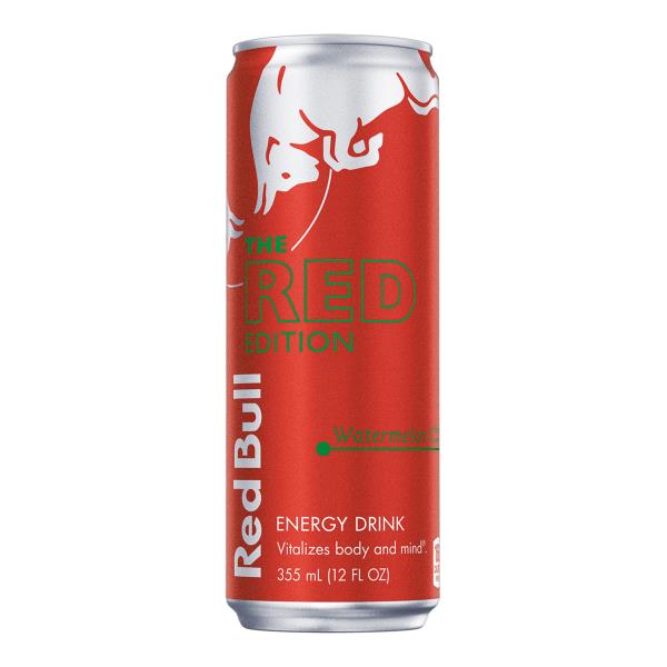 Red Bull Red Edition Energy Drink Watermelon, 114mg Caffeine, 12