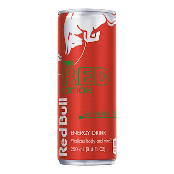 Red Bull Red Edition Energy Drink Watermelon, 80mg Caffeine, 8.4 fl oz Can