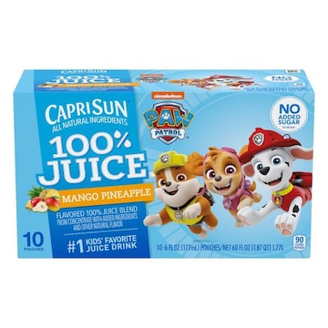 Capri Sun 100% Juice, Mango Pineapple, Paw Patrol