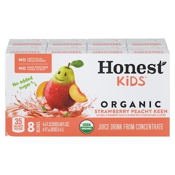 Honest Kids Juice Drink, Organic, Strawberry Peachy Keen
