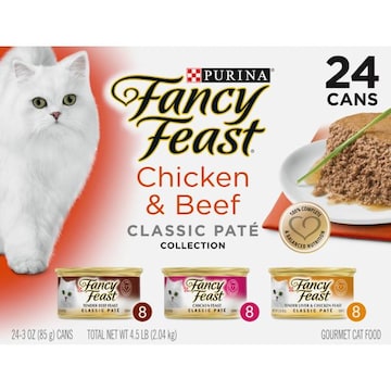 Fancy Feast Classic Pate Collection Pate Wet Cat Food Variety Pack, Classic Collection Chicken & Beef