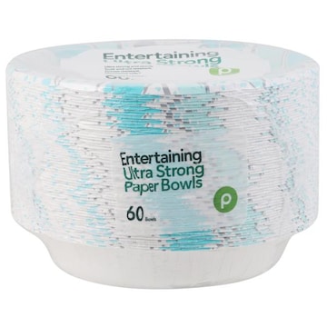 Publix Paper Bowls, Ultra Strong, Entertaining, 20 Fluid Ounce