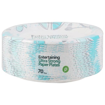 Publix Paper Plates, Ultra Strong, Entertaining, 8.6 In