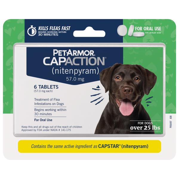 PetArmor CapAction Nitenpyram for Dogs 57.0 mg Tablets Over 25 lbs Publix Super Markets