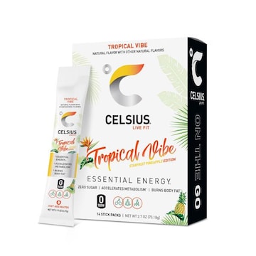 Celsius On The Go Energy Drink Mix, Tropical Vibe Packets
