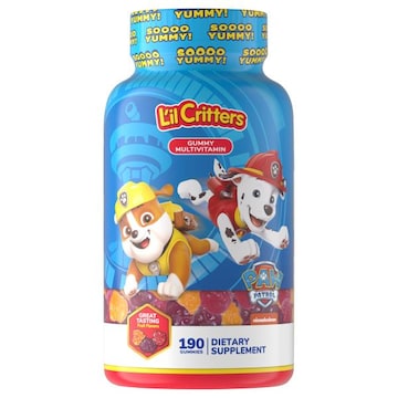 L'il Critters Paw Patrol Yummy Blueberry/Chewy Cherry/Juicy Orange Gummy Multivitamin