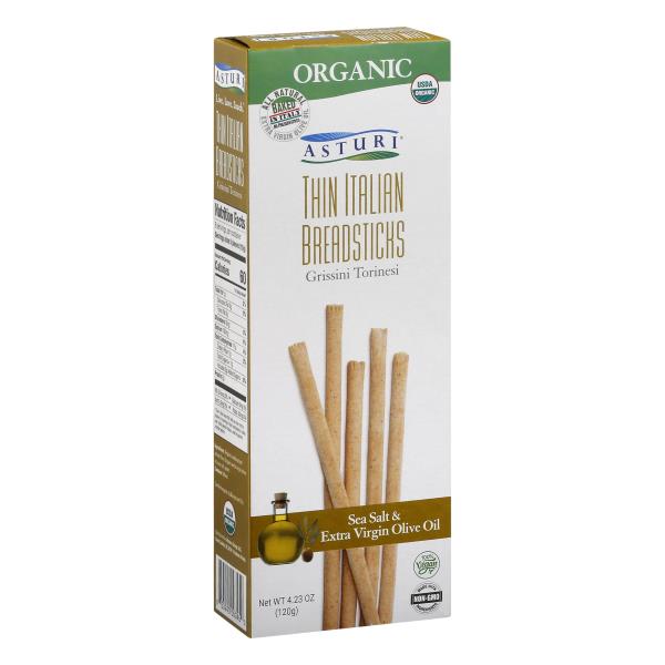 Asturi Breadsticks, Sea Salt & Extra Virgin Olive Oil, Thin Italian Publix Super Markets