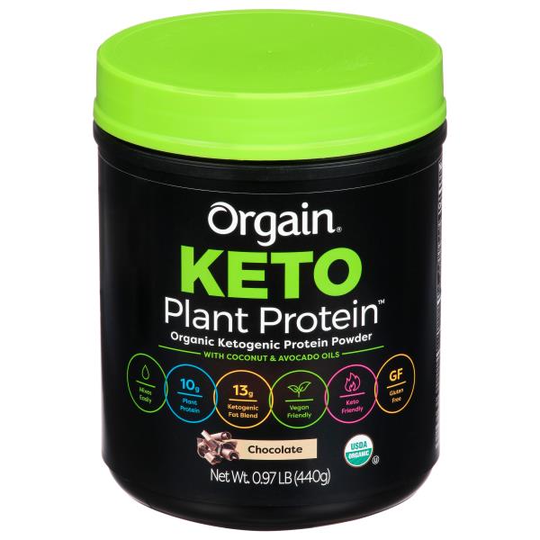 Orgain Keto Plant Protein Protein Powder, Organic, Chocolate | Publix ...