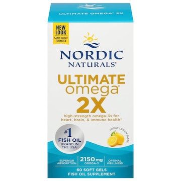 Nordic Naturals Omega 2x, Ultimate, 2150 mg, Soft Gels, Lemon