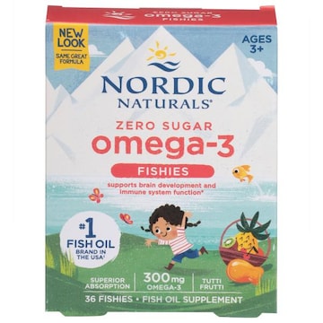 Nordic Naturals Omega-3 Fishies, 300 mg, Yummy Tutti Frutti Taste