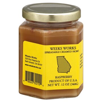 Weeks Works Spreadable Creamed Honey, Raspberry