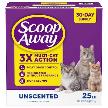 Scoop Away Cat Litter, Clumping, Unscented