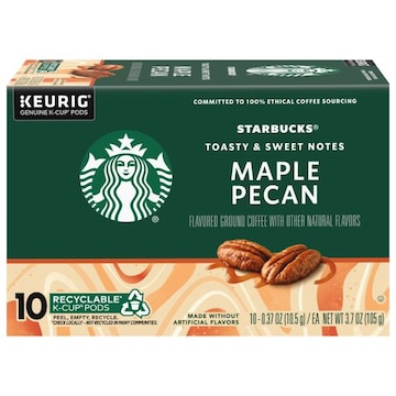 Starbucks Coffee, Ground, Maple Pecan, K-Cup Pods