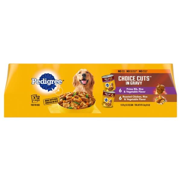 Pedigree Choice Cuts Food for Dogs, Prime Rib, Rice & Vegetable Flavor