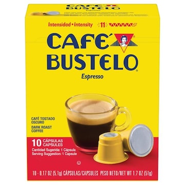Café Bustelo Coffee, Dark Roast, Espresso, Intensity 11, Capsules