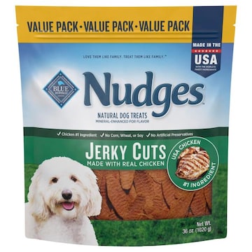 Blue Buffalo Blue Nudges Jerky Cuts Natural Chicken Dog Treats Value Pack