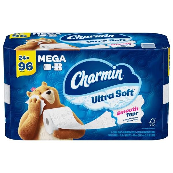 Charmin Ultra Soft Bathroom Tissue, Smooth Tear, Mega, 2-Ply | Publix ...