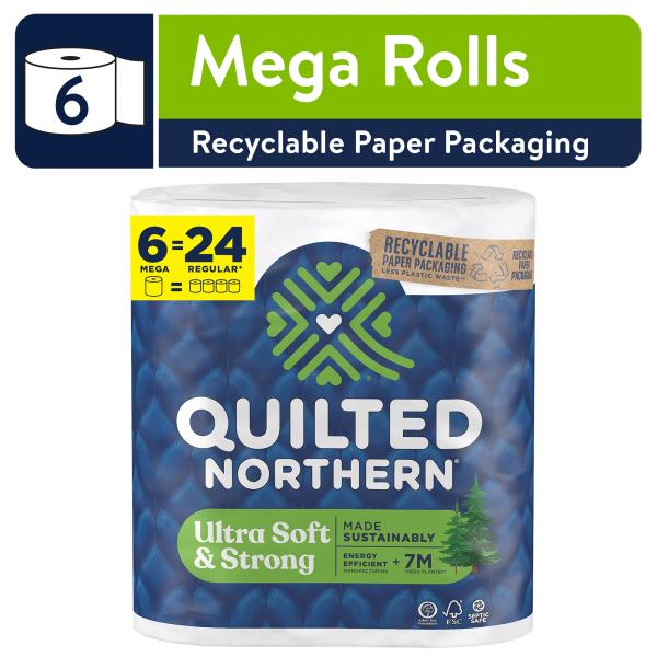 Quilted Northern Toilet Paper, Unscented, Mega Rolls, 2-Ply | Publix ...