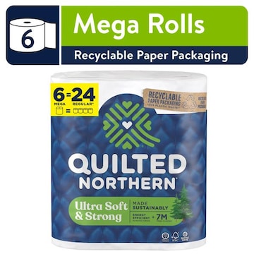 Quilted Northern Toilet Paper, Unscented, Mega Rolls, 2-Ply
