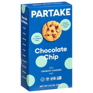 Partake Cookies, Crunchy, Chocolate Chip