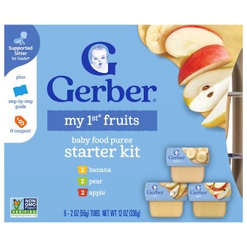 Gerber Supported Sitter 1st Foods Baby Food Puree Starter Kit
