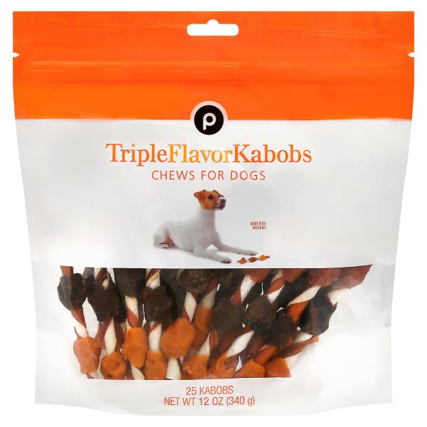 Publix Chews for Dogs, Kabobs, Triple Flavor Publix Super Markets