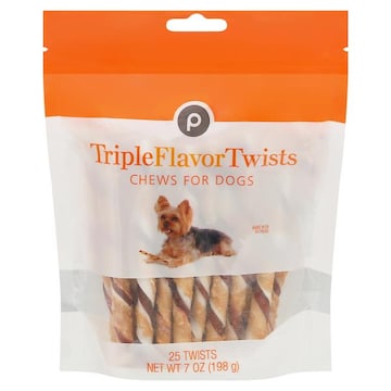 Publix Chews for Dogs, Triple Flavor, Twists