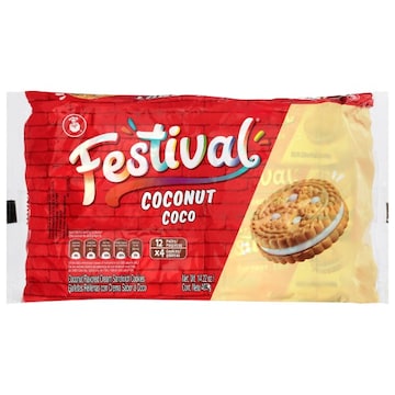 Festival Coconut Flavored Cream Sandwich Cookies